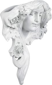 Vaso Art Nouveau per Piante - Decorativo e Eterno - 1 pezzo - Plastica - 33 x 14 x 38 cm