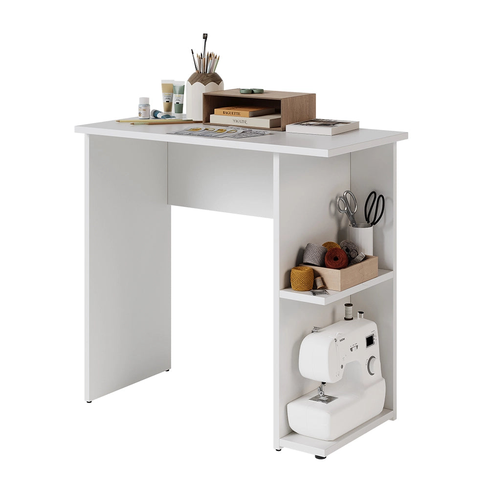 Vicco Scrivania con ripiani Bianco 80 x 40 cm