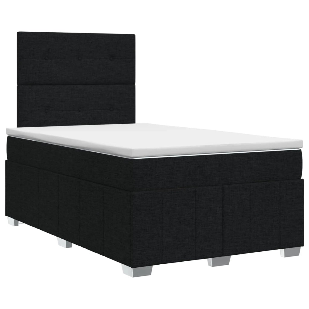 Letto box spring con materasso Nero 120 x 190 cm Tessuto 3454094