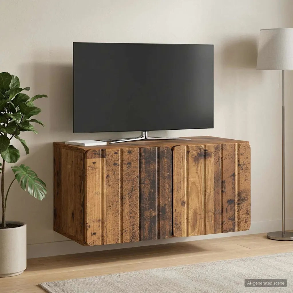 Mobile Porta TV da Muro Legno antico 59,5 x 31 x 30 cm 898373