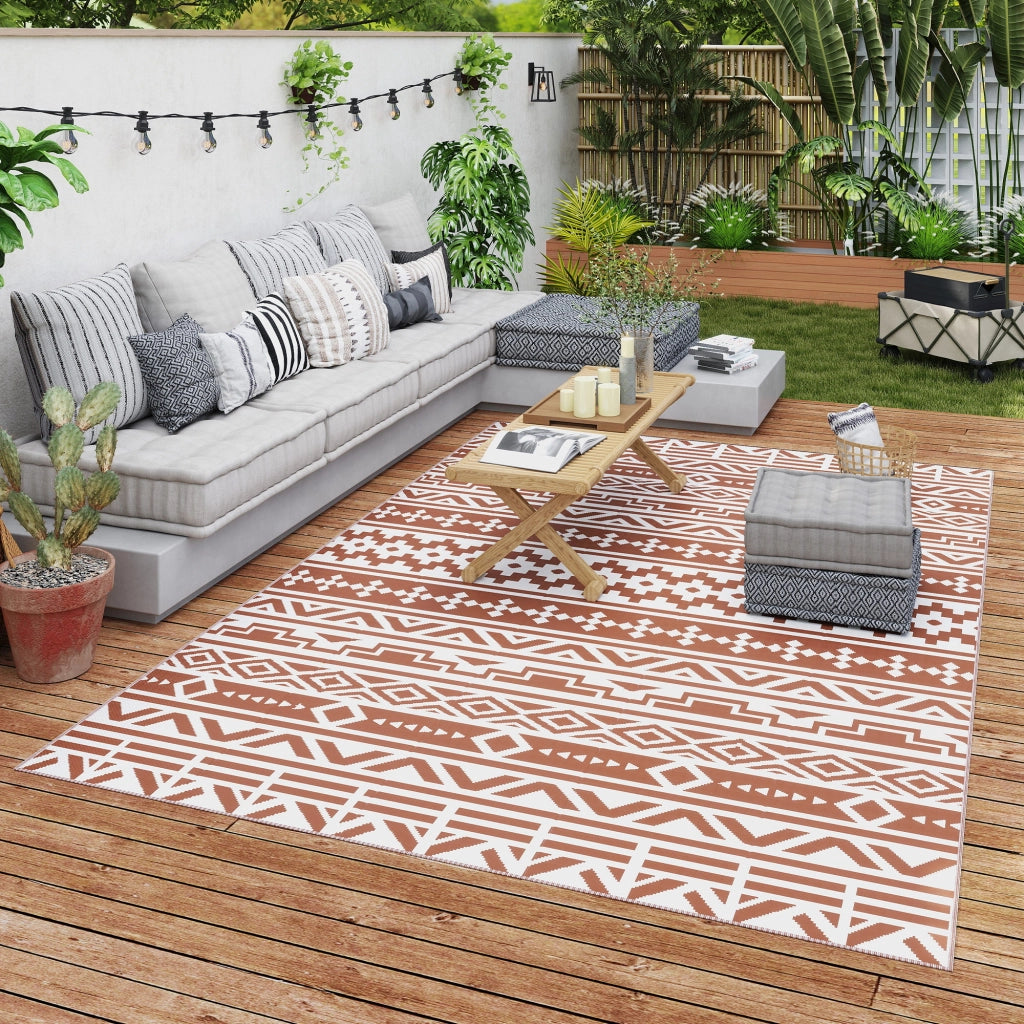 Tappeto esterno reversibile ¨C Zephmum ¨C Grigio/Bianco Polipropilene 180x270cm