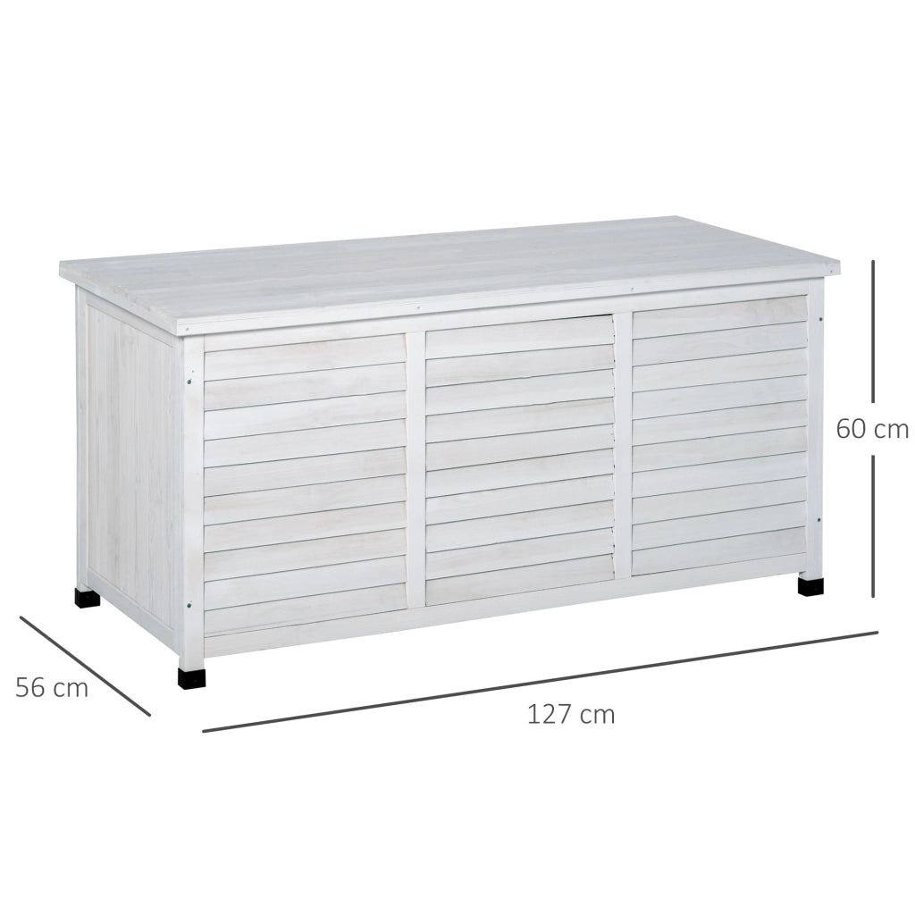 Baulo Giardino Legno Impermeabile ¨C zephmum ¨C Bianco 127x56x60 cm