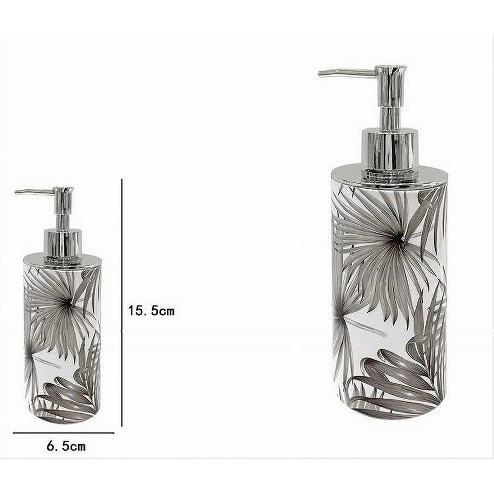 Trade Shop - Dispenser Porta Sapone Liquido Fantasia Tropicale Accessorio Arredo Bagno 87067 -