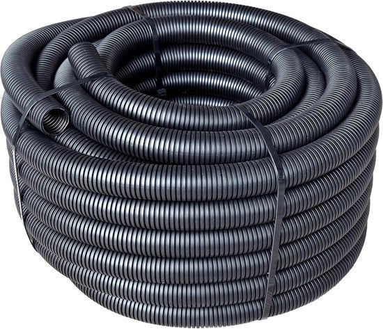 Tubo rigido senza fessura UV-resistente in polipropilene nero - Ø 13 mm - 25 m - esterno - tubo cavo - tubo di protezione cavo - interno - protezione cavo