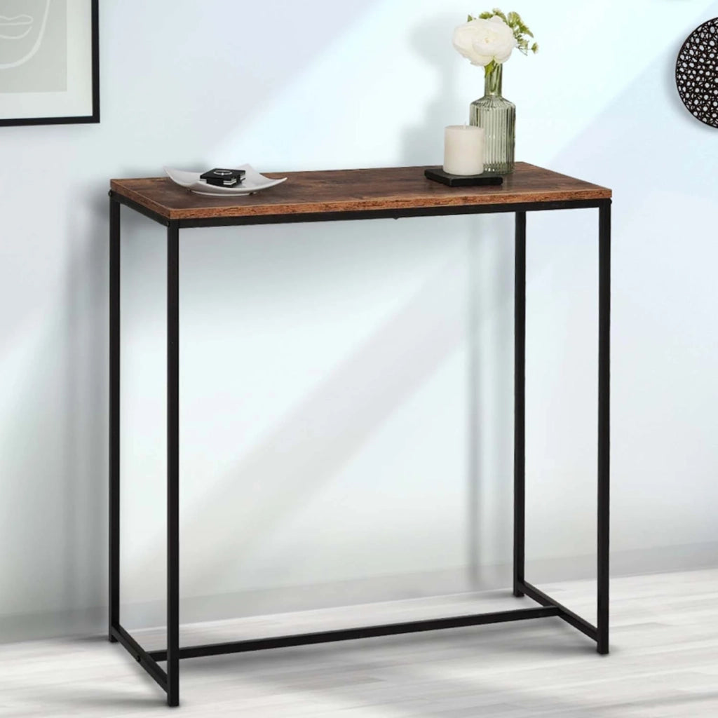 IDMarket - Consolle DAYTON con piano effetto invecchiato, design industriale