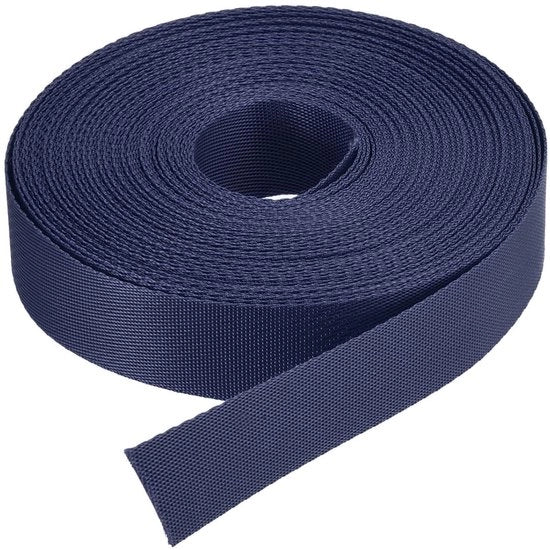 Cintura Singolo in Nylon 1 Pollice - 15 Metri - Blu Scuro - Cinturone da Zaino - Riem di Carico - Supporto Bagagli