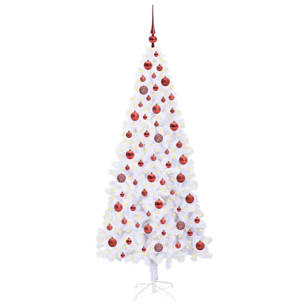 Albero di Natale artificiale Bianco 180 cm PVC e Acciaio