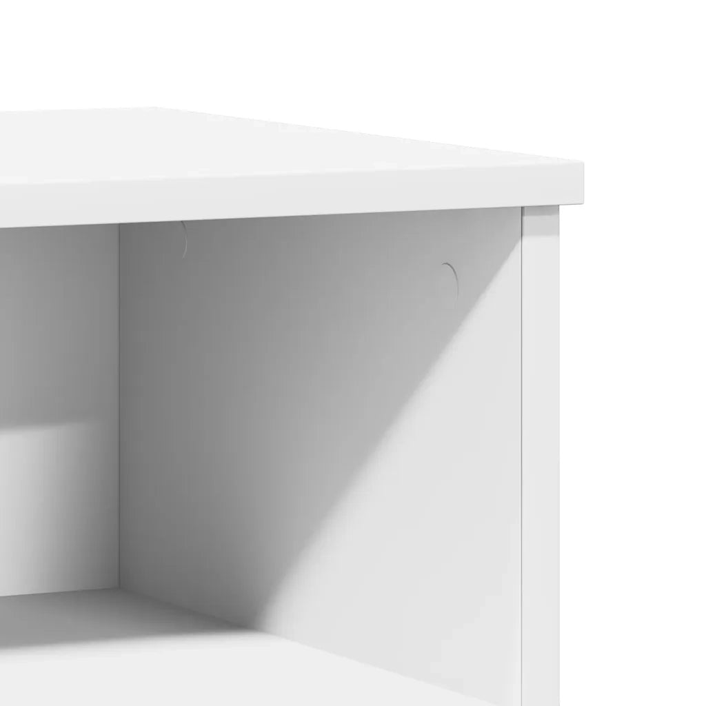 Set di 2 Comodini | Armadio da Notte | Mobiletto da notte Bianchi 40x35x50 cm in Legno Multistrato