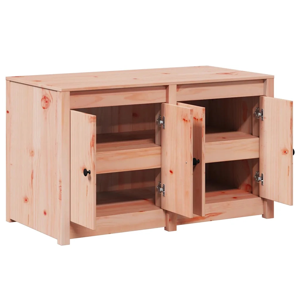 Mobile da cucina moderno con pratico spazio contenitivo 106 x 55 x 64 cm realizzato in legno massello di pino finitura rovere marrone 02_0052154