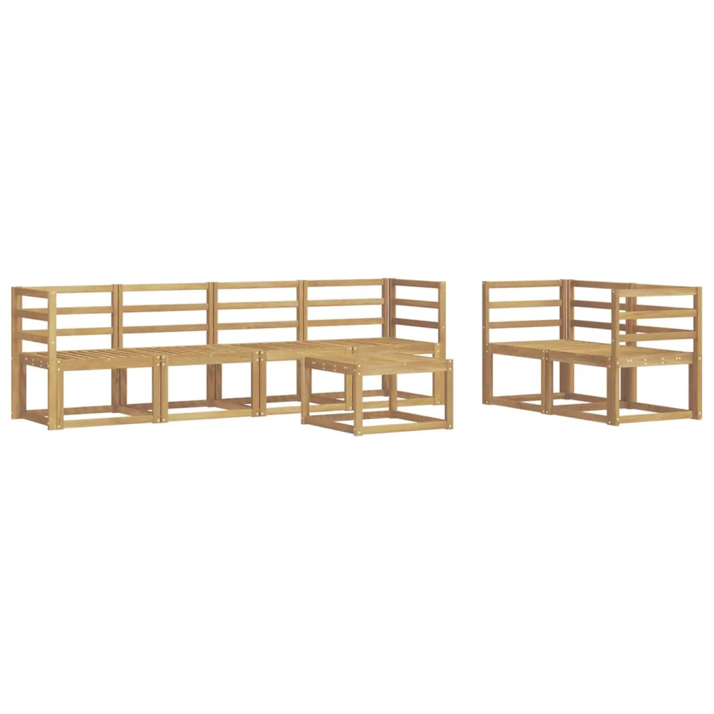 Set di divani da esterno 7 pcs Bianco 59 x 59 x 37 cm 3387263