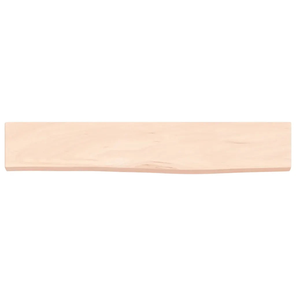Ripiano a Parete 60x10x2 cm Legno Massello Rovere Non Trattato