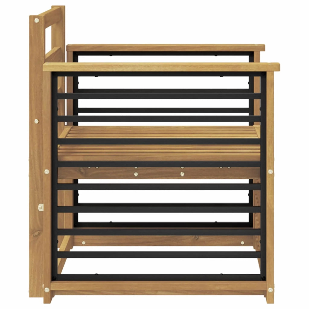Set di divani da esterno-Sofa da giardino Legno di Acacia Massello Bianco 230407