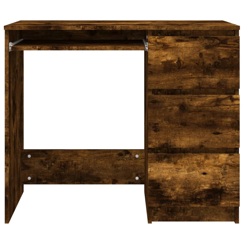 Scrivania da ufficio postazione di lavoro mobile per computer studio rovere affumicato 90 x 45 x 76 cm legno ingegnerizzato marrone 02_0023593