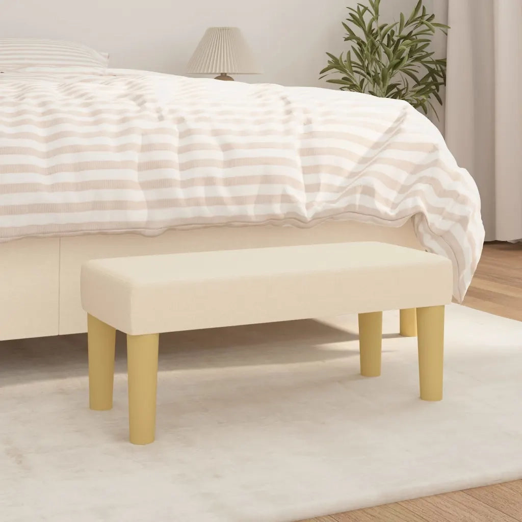 Panca Crema 70x30x30 cm in Tessuto CFW4378045