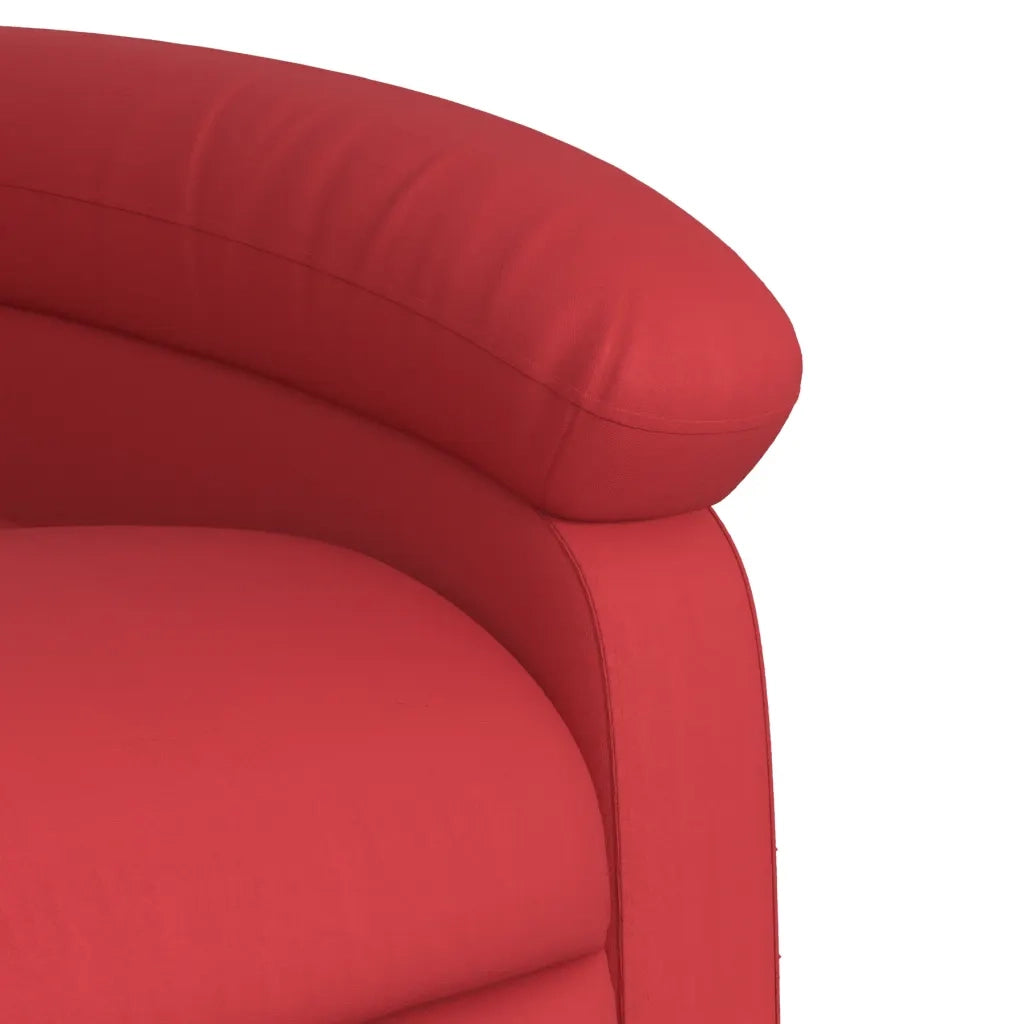 Divano Sedia-Poltrona Massaggiante Reclinabile Rossa in Similpelle 456107