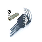 Trade Shop - Chiavini In Acciaio Torx Set 9 Pezzi Da T10 A T50 Professionale Con Custodia -