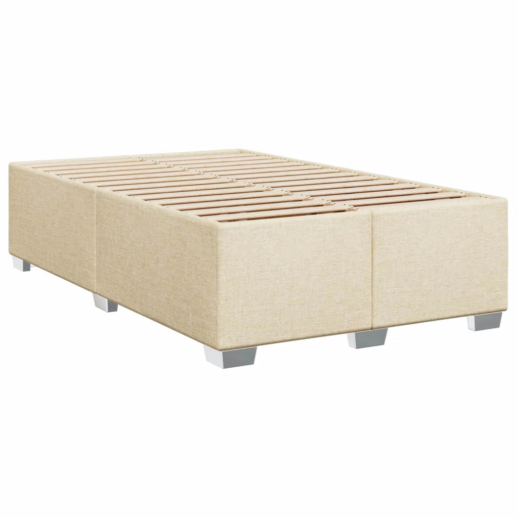 Letto box spring con materasso Crema 120 x 190 cm Tessuto 3453372