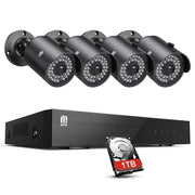 Trade Shop - Kit Videosorveglianza Sicurezza 8ch 5mp Dvr 8 Canali 4 Telecamera Esterno H.265 -