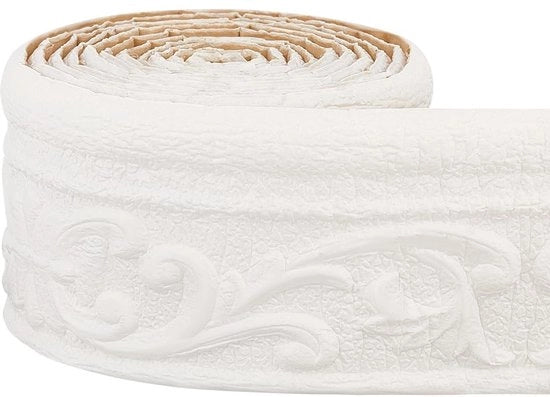 Decorazione per Muro - Adesivo Self-Supporto - Base - Schiuma - Bianco - 229 cm x 8,1 cm - Decorazione per Parete
