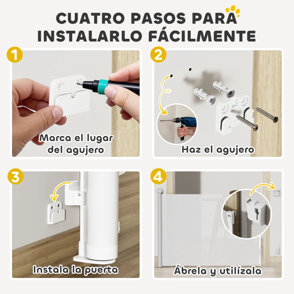 Cancelletto di Sicurezza Estensibile ¨C Xylo ¨C 0-140 cm Bianco