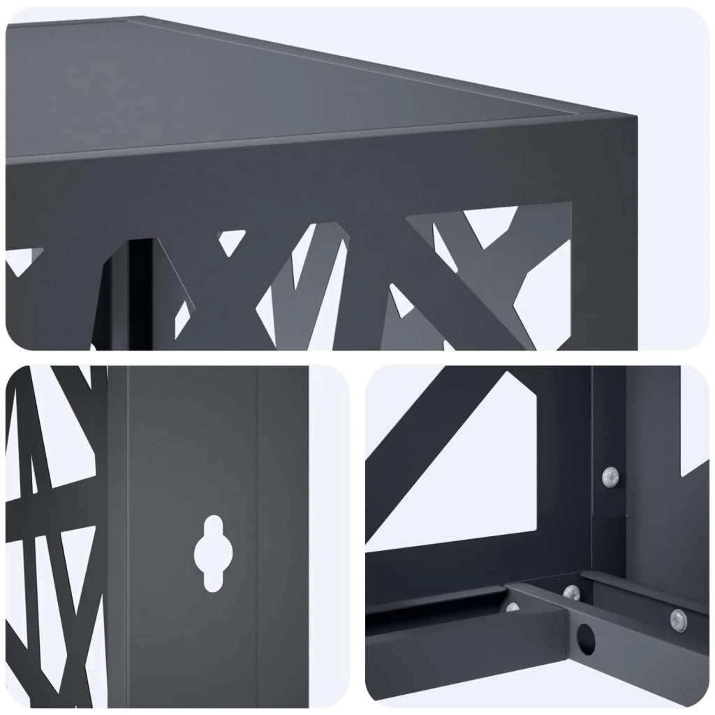 Copertura per condizionatore d'aria Antracite 90 x 40 x 60 cm 8014152