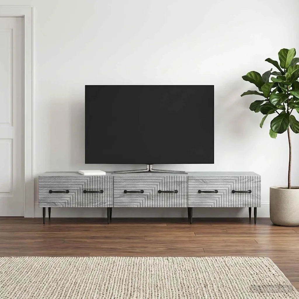 Mobile TV Grigio Sonoma 147 x 34,5 x 30 cm Legno ingegnerizzato 894941