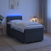 Letto box spring con materasso Grigio Scuro 80 x 200 cm Tessuto 3452283
