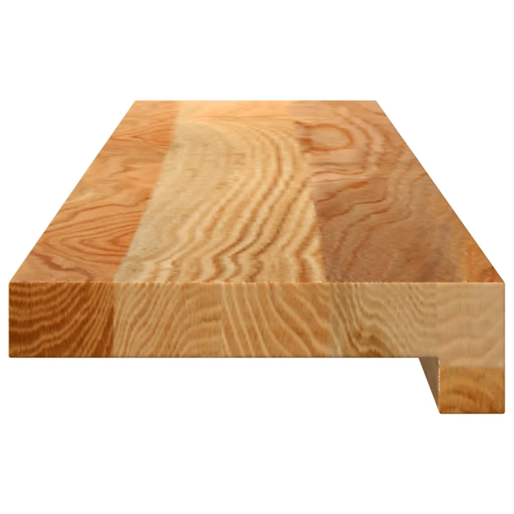 Davanzali 2 pz Marrone Chiaro 80x15x2 cm Legno Massello Rovere 4009126