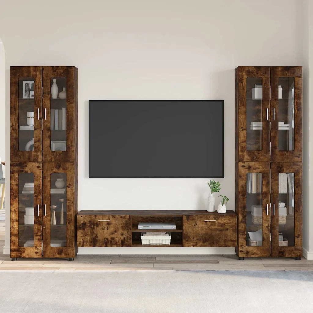 Set mobile TV FLORIN 3 pcs Rovere fumé Legno multistrato 3397989