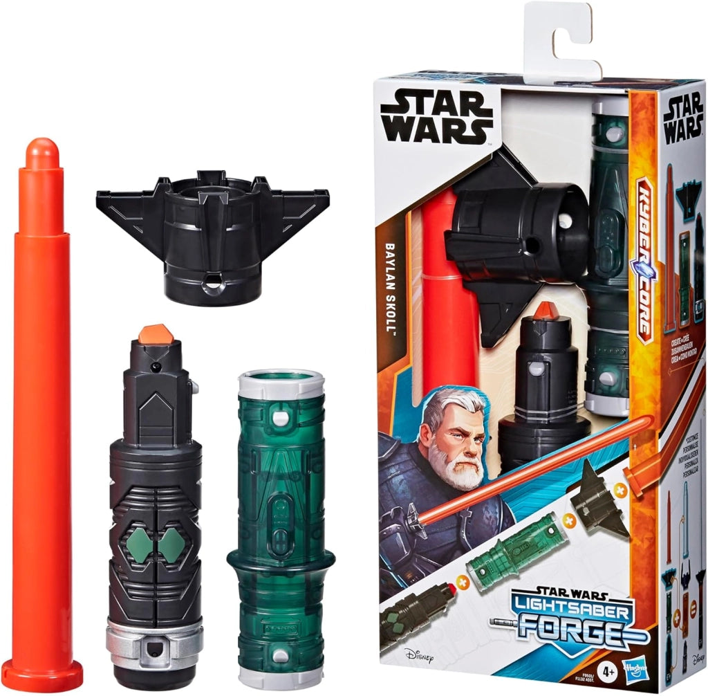 Star Wars Hasbro Lightsaber Forge Kyber Core, Spada Laser Bianca Personalizzabile di  Baylan Skoll Eta 4+