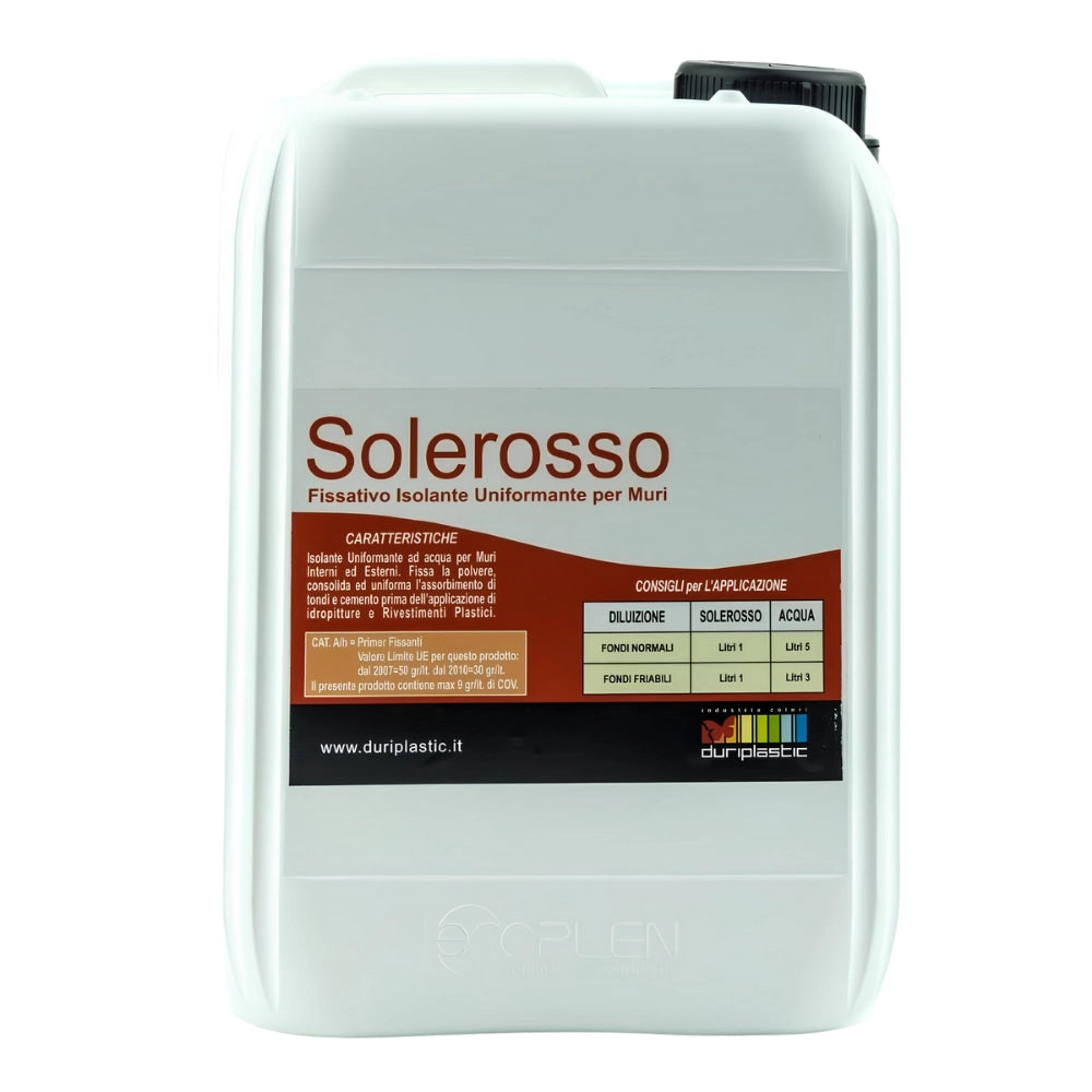 I pre trattamenti primer solerosso fissativo acrilico uniformante trasparente *** formato 10 lt, confezione 1