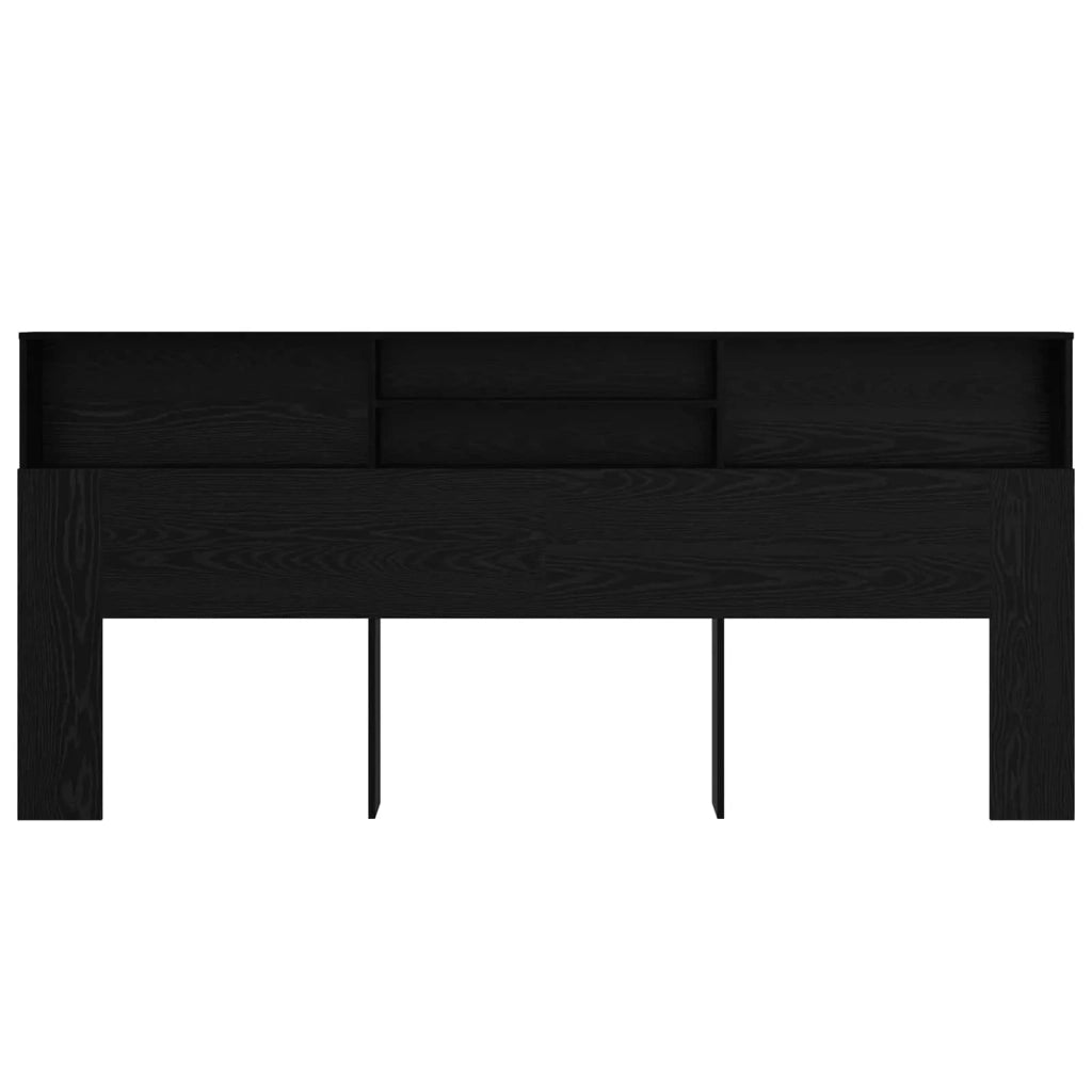 Testata del letto con testiera Rovere Nero 220 x 19 x 101,5 cm 879449