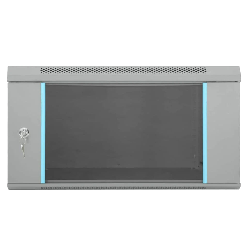 Armadio di rete a parete dal design industriale compatto 60 x 60 x 35 cm acciaio grigio 02_0059065