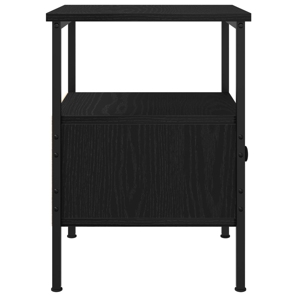 Comodini 2 pcs Rovere Nero 34x36x50 cm Legno ingegnerizzato