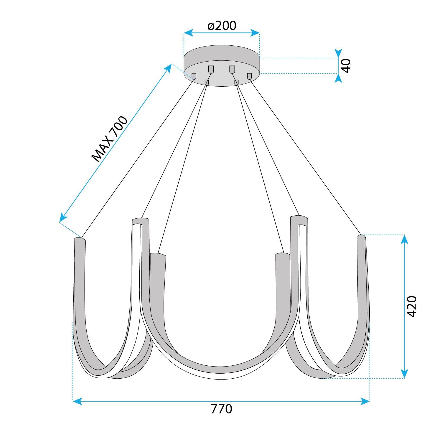 Lampada A Sospensione Led App1749-cp Gold