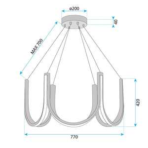 Lampada A Sospensione Led App1749-cp Gold