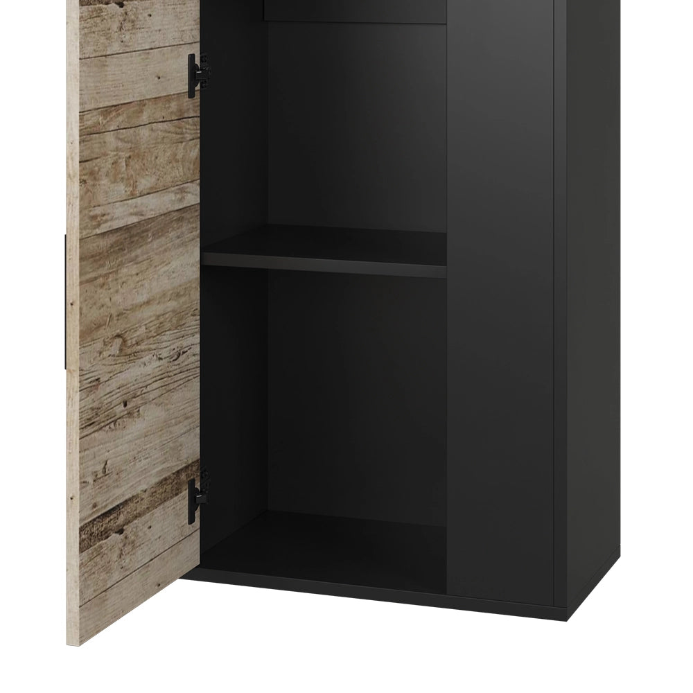Vicco Scaffale a muro Rovere nero/sabbia 50.1 x 78.4 cm con 2 scomparti