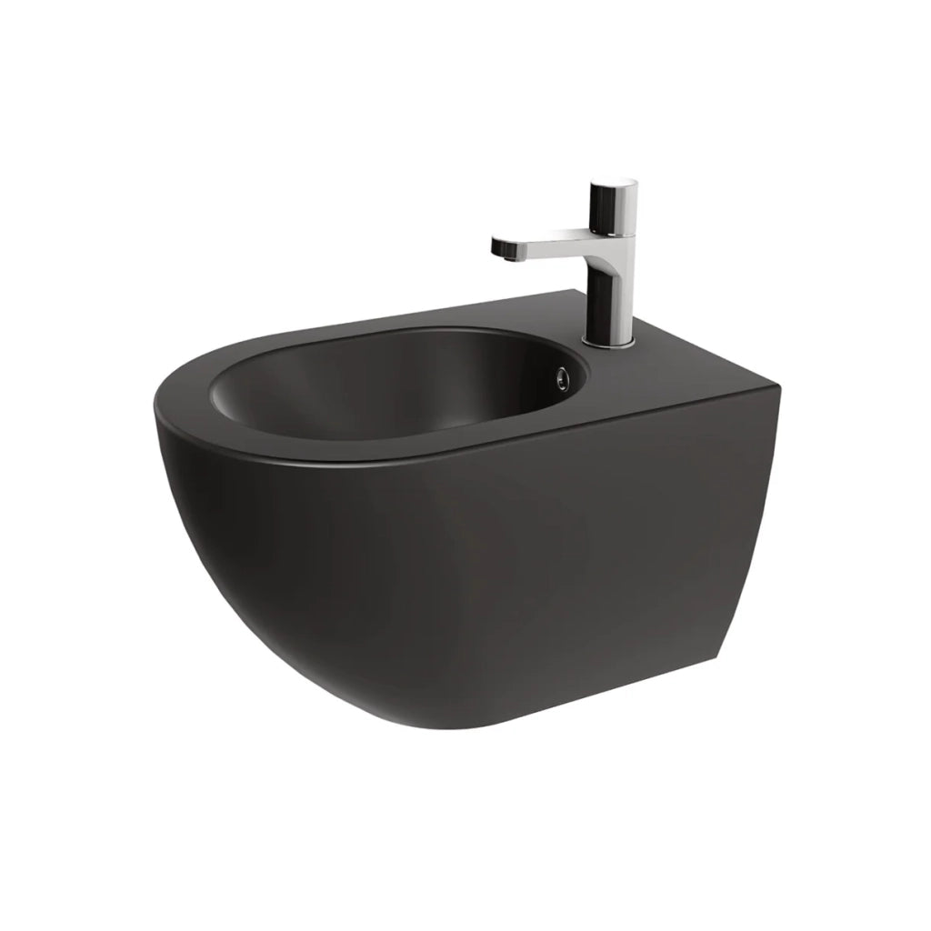 Bidet Sospeso Azzurra Ceramica "Comoda" Nero Opaco
