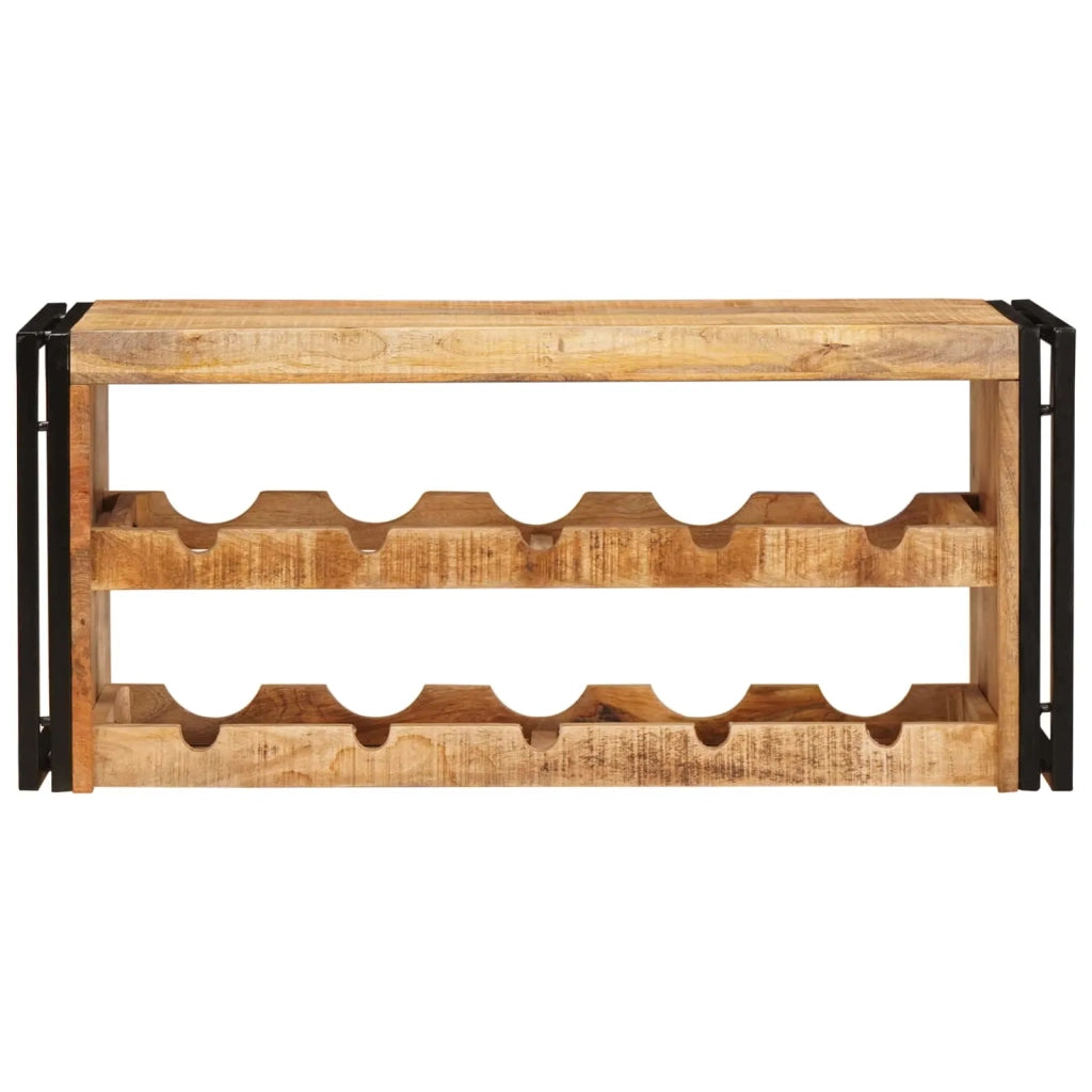 Portabottiglie 100 x 45 x 33 cm Legno di Mango Grezzo Massiccio