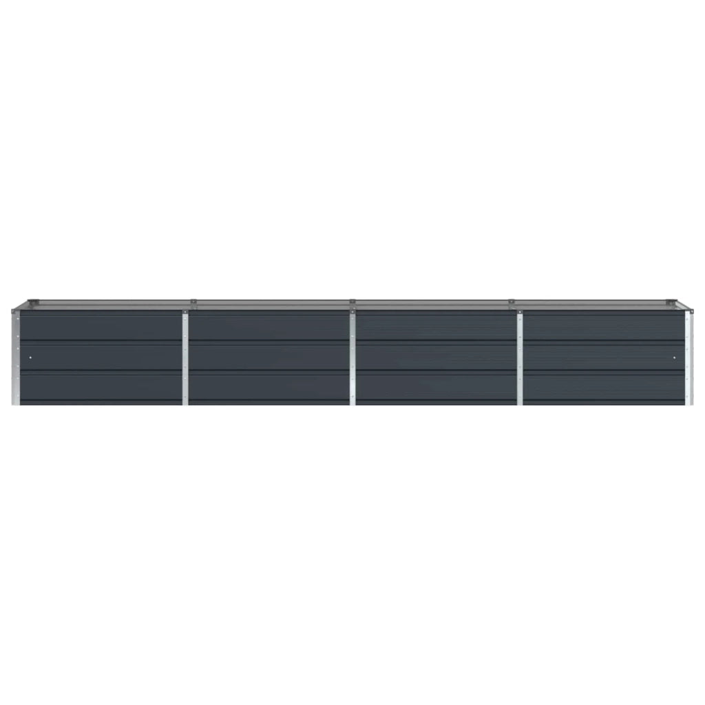 Fioriera dal design industriale moderno 320 x 80 x 45 cm versatile per uso interno ed esterno realizzata in acciaio color antracite 02_0059229