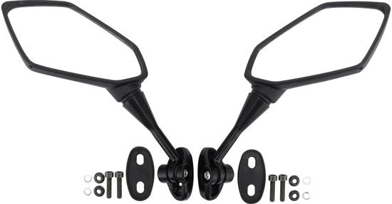 Specchio Lato per Motocicletta e Scooter - Nero - Robusto e Duraturo - Idoneo per...