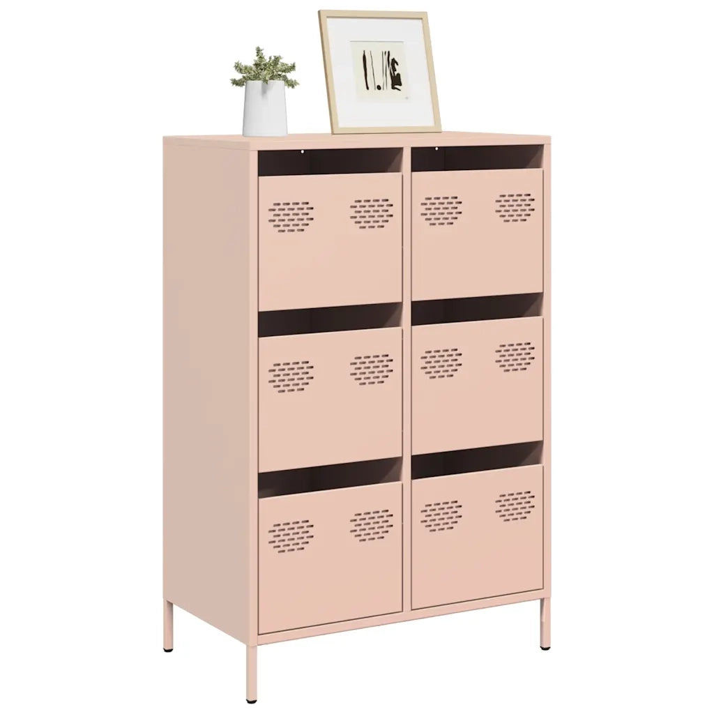 Credenza Rosa 68x39x101,5 cm in Acciaio 851221