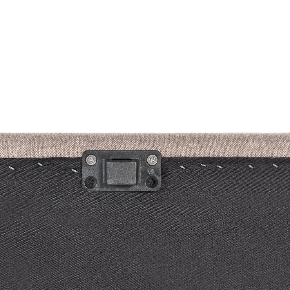 Divano angolare destro da esterno beige Poliestere Rivestito 3 Posti Divano da giardino Resistente all'acqua UV Design Moderno