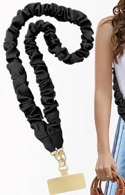 Lanyard per cellulare, compatibile con la maggior parte degli smartphone, lanyard per badge cellulare e chiavi (nero, 50 pollici)