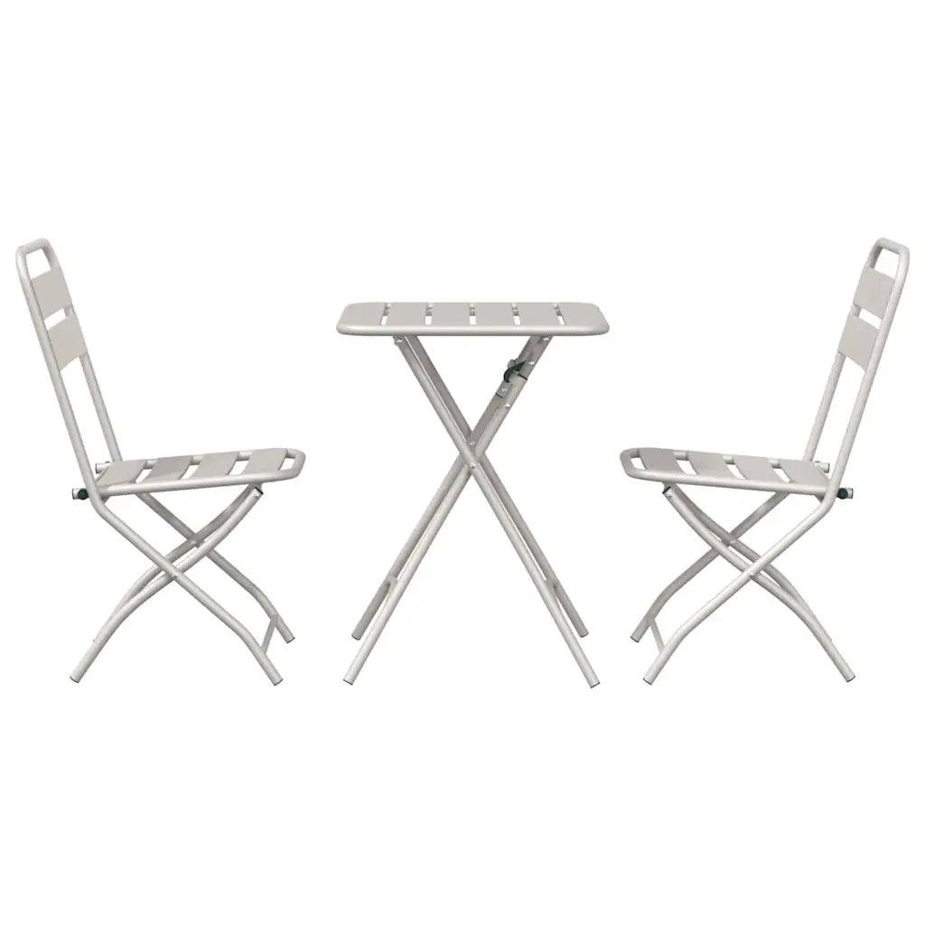 Set bistrot 3 pz | Set Salotto da Giardino Beige Acciaio