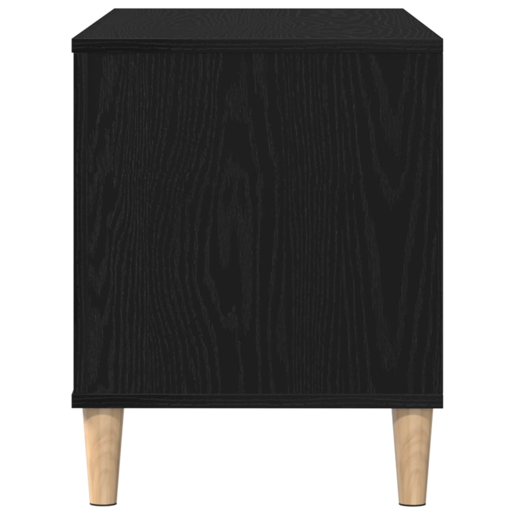 Armadio per dischi  Nero Quercia 100x38x48 cm Legno ingegnerizzato