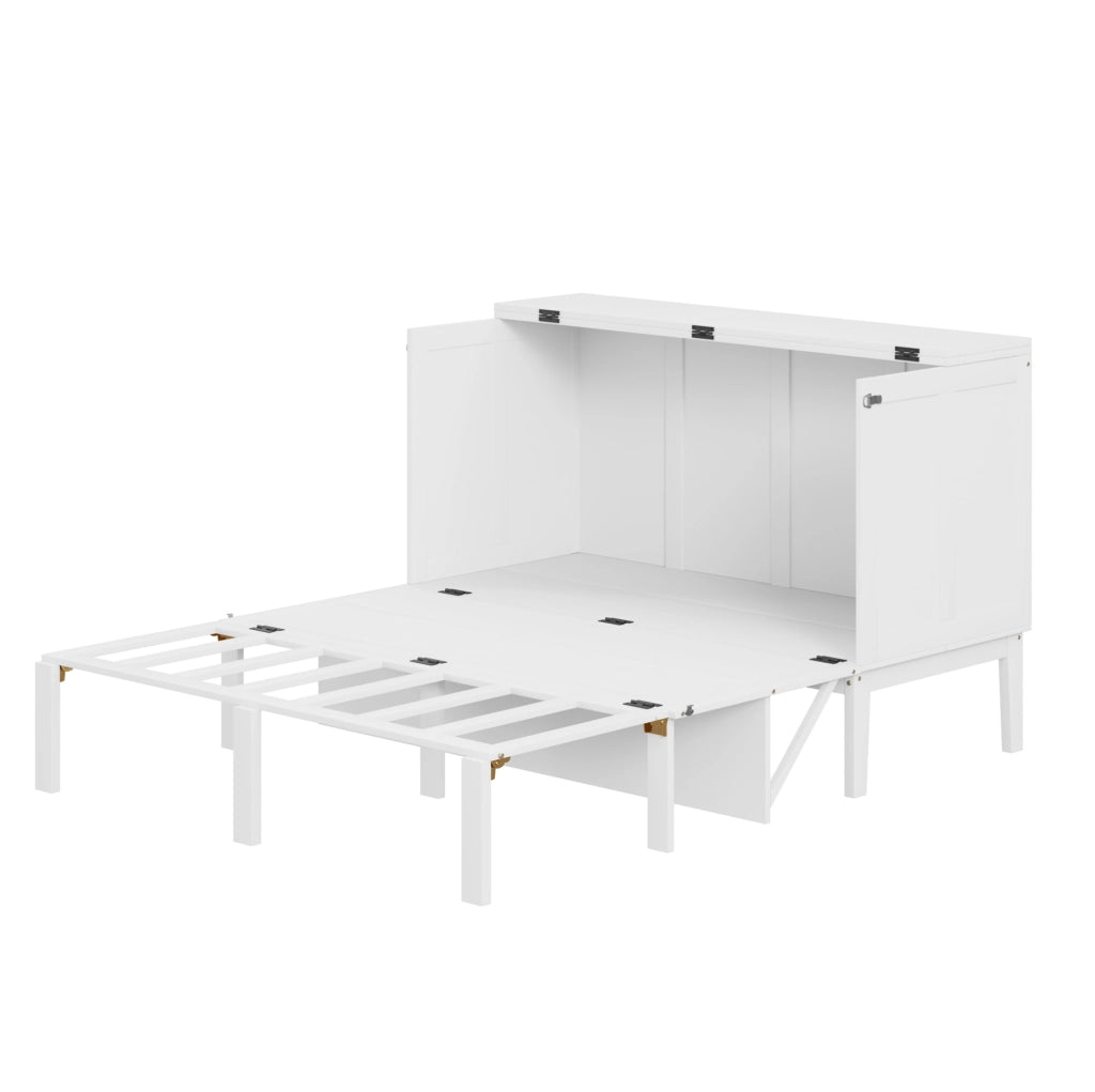 Letto a scomparsa verticale 140x200 cm con struttura salvaspazio e rete a doghe