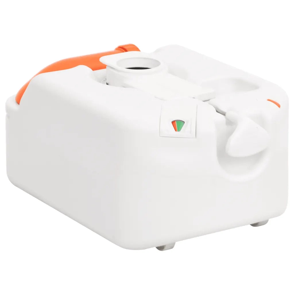 Toilette Integrata da Campeggio Bianca 24x17 L HDPE e Acciaio 154409