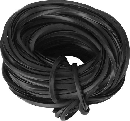 Striscia di gomma nera - Strisce di ricambio per impermeabilizzazione - Accessori per cassa (18 metri)