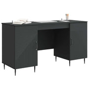 Scrivania | Tavolo da Ufficio Nero 142,5 x 50 x 75 cm Legno ingegnerizzato